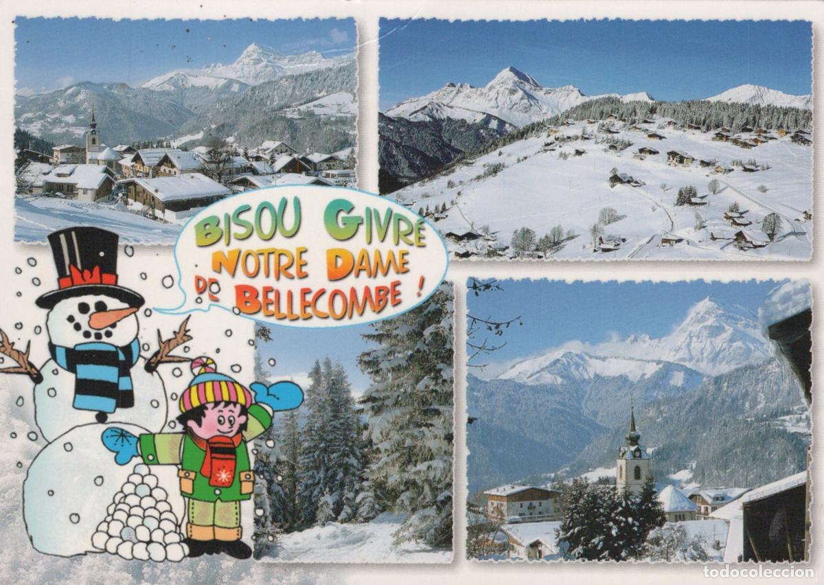 Cartes Postales: France Aiguebelle Notre Dame De Bellecombe Winter Snowman And Village *YBB348