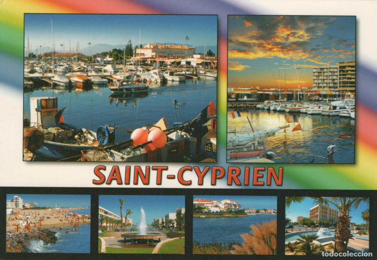 Cartes Postales: France Saint Cyprien Marina Beach Fountain And Waterfront Views *YBB351