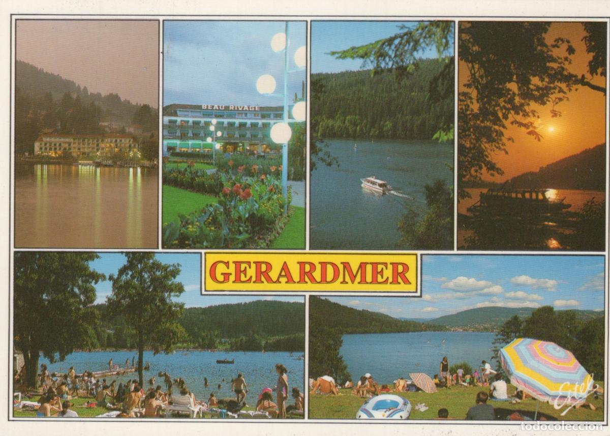Cartes Postales: France Gerardmer Lake Vosges Beau Rivage Hotel Sunset Beach People *YBB352