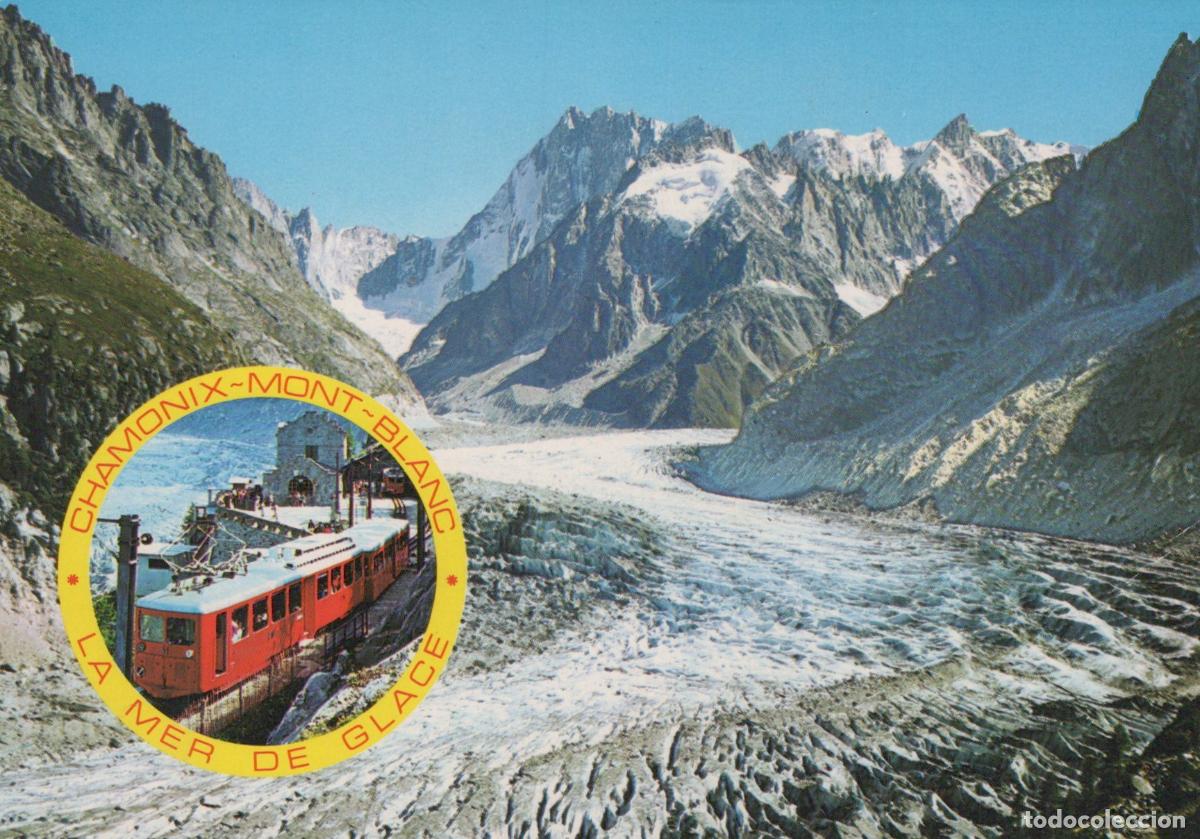 Cartes Postales: France Chamonix Mont Blanc Mer De Glace Glacier And Montenvers Train *YBB381