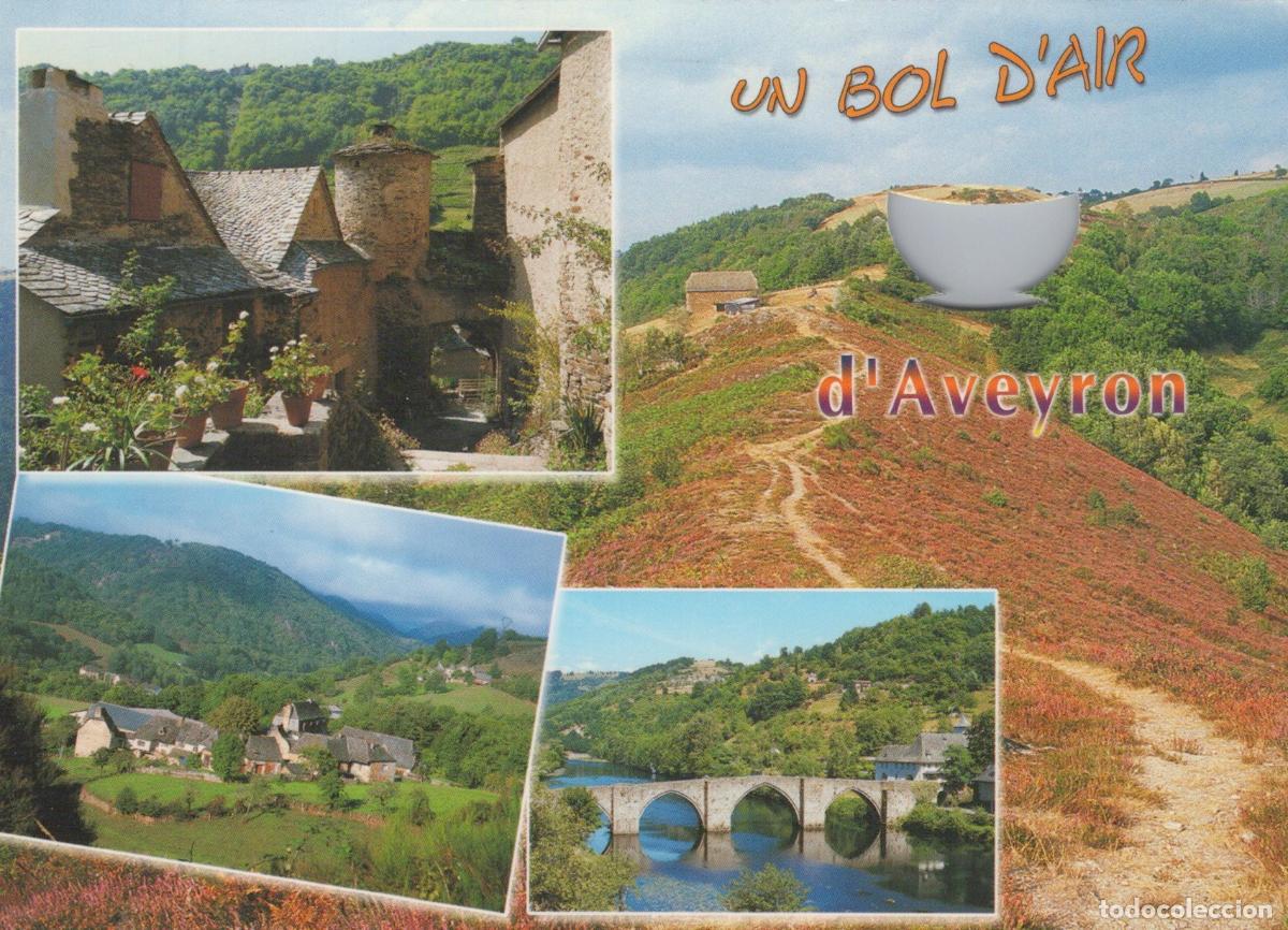 Postkarten: France Bozouls Aveyron Landscape Village Bridge Rural Scene *YBB372