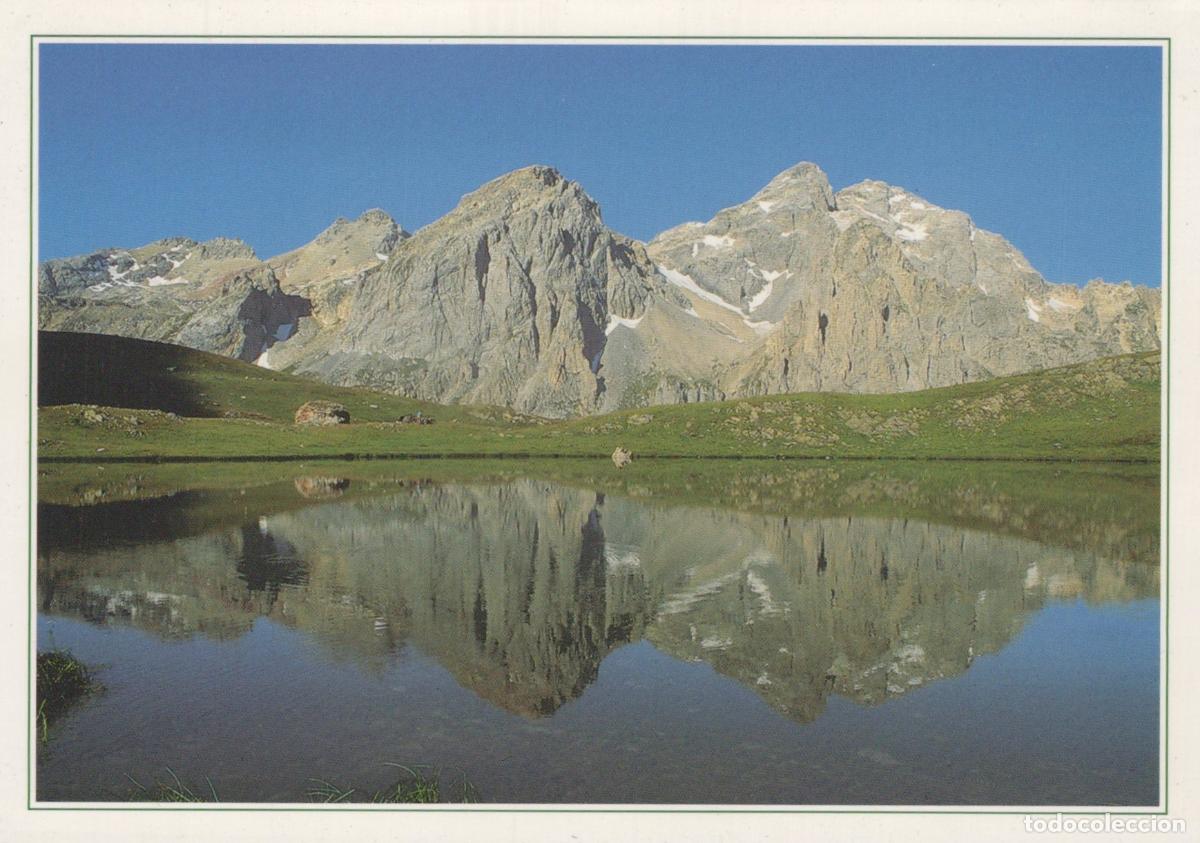 Postkarten: France Aiguebelle French Alps Mountain Landscape With Lake Reflection *YBB321