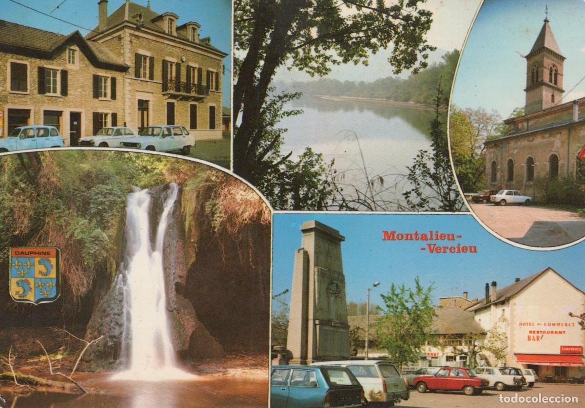 Postkarten: France Allemont Montalieu Vercieu Isere Multi View Waterfall Church *YBB408