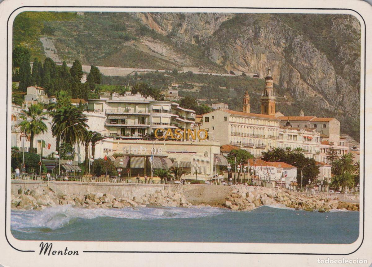 Postcards: France Menton The Casino And Mediterranean Sea With Mountains In *YBB334