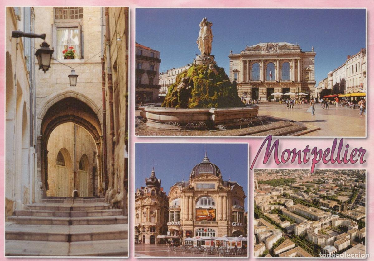 Postkarten: France Montpellier City Views Place De La Com&eacute;die Fountain Architecture *YBB349
