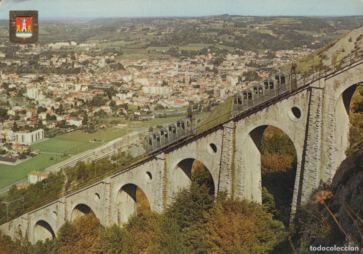 Postkarten: France Lourdes Le Pic Du Jer Funicular And Viaduct With City View *YBB466