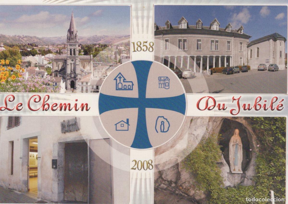 Postcards: France Lourdes The Path Of The Jubilee 150th Anniversary Of Apparitions *YBB350