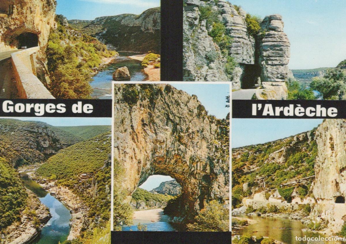 Postais: France Ruoms Gorges De L Ard&egrave;che Multi View Landscape River Cliffs Arch *YBB379