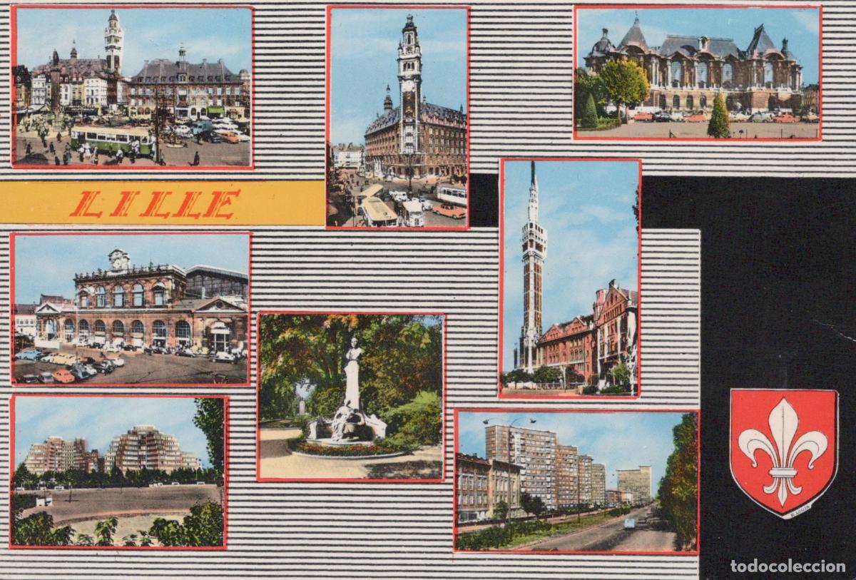 Postais: France Lille Multi View With City Hall Buildings And Park *YBB504