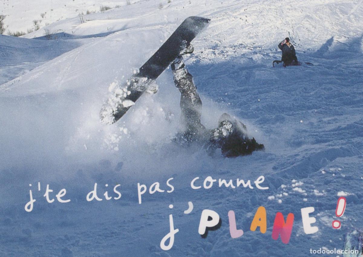 Cartes Postales: France French Alps Snowboarder Falling In Snow Humorous French Caption *YBB515