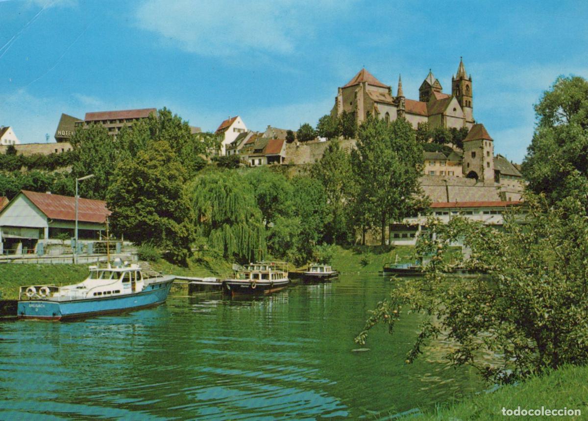 Cartes Postales: Germany Breisach Am Rhein St Stephansm&uuml;nster Boats On The Rhine River *YBB542