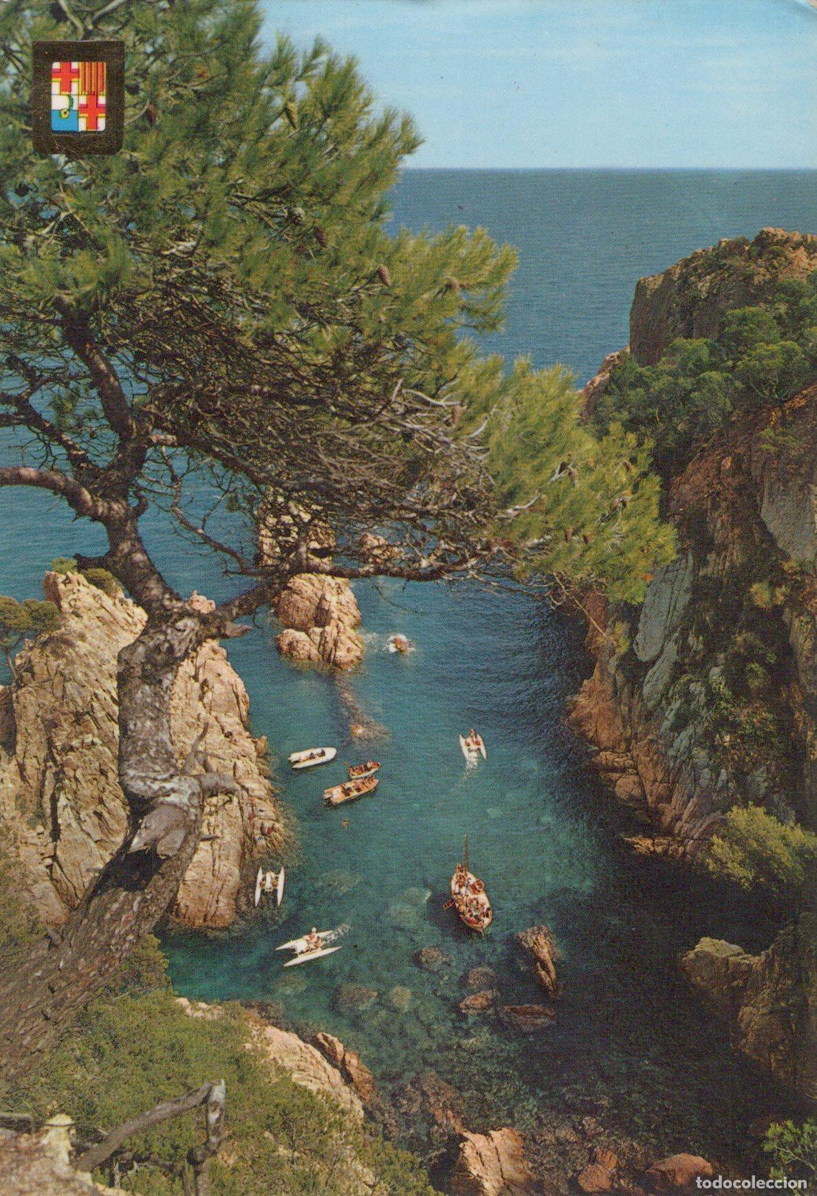 Postales: Spain Barcelona Costa Brava Picturesque Cove With Boats And Rocky *YBB585
