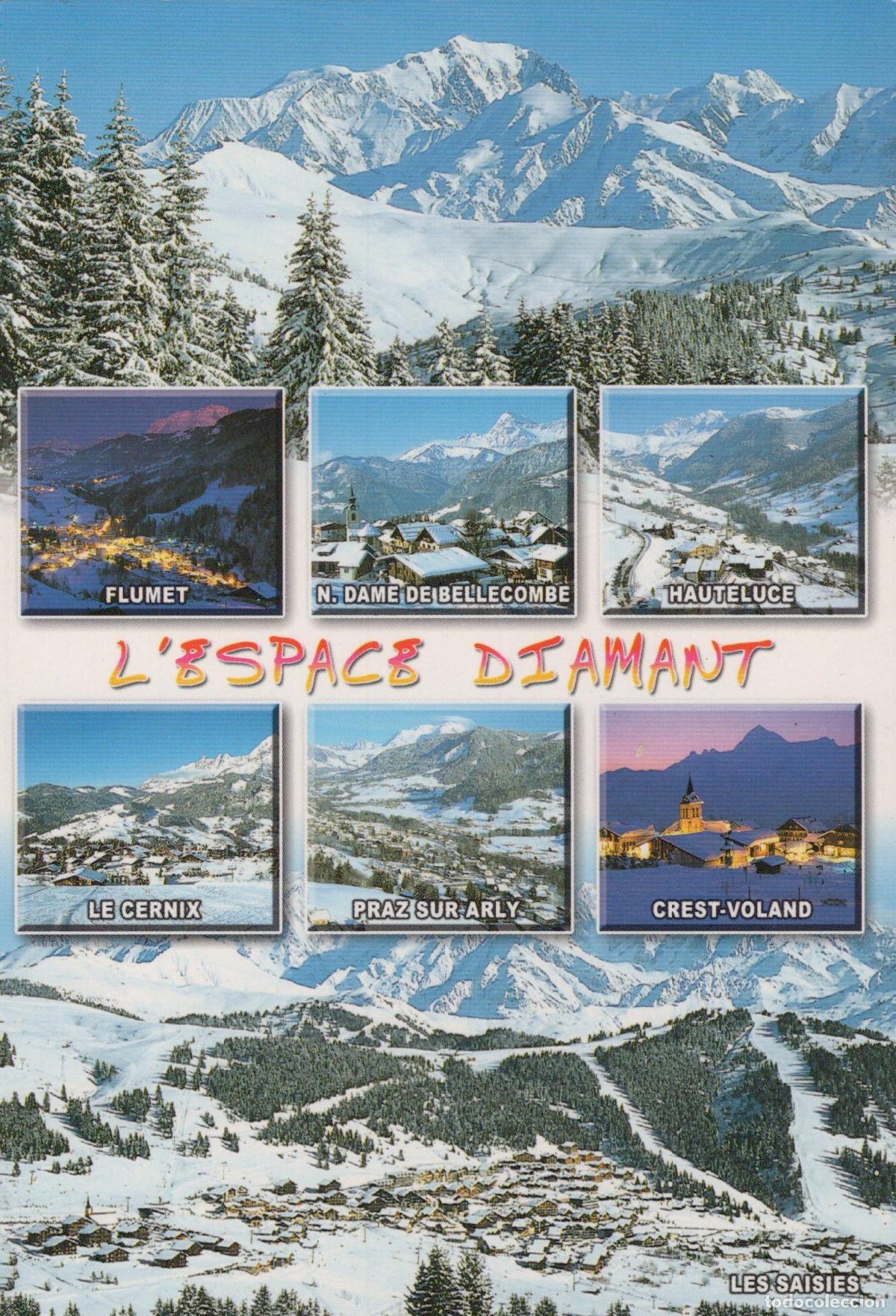 Postales: France Flumet L Espace Diamant Ski Domain French Alps Winter Mountain *YBB592