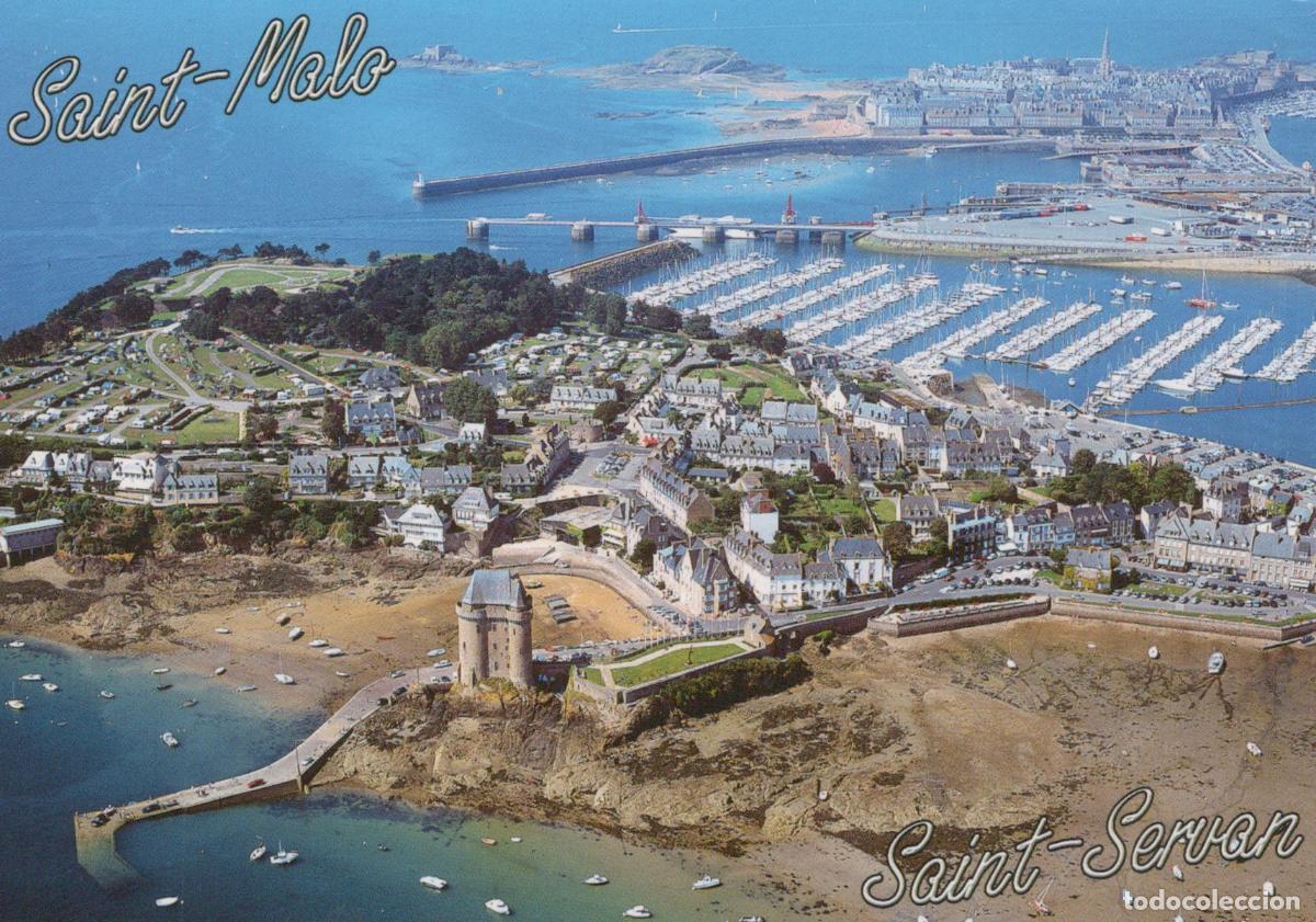 Postales: France Saint Malo Saint Servan Aerial View Of Solidor Tower And Walled *YBB420