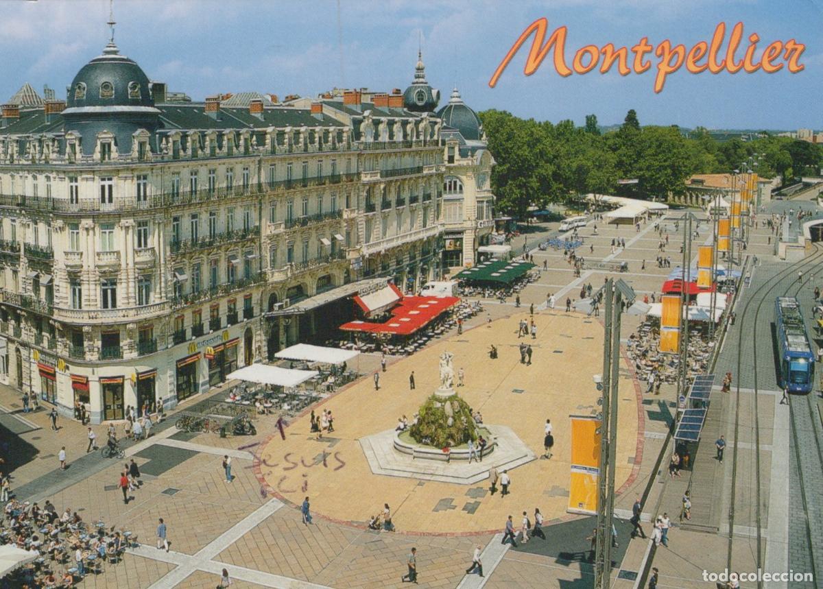 Cartoline: France Montpellier Place De La Com&eacute;die With Fountain And Tram *YBB464