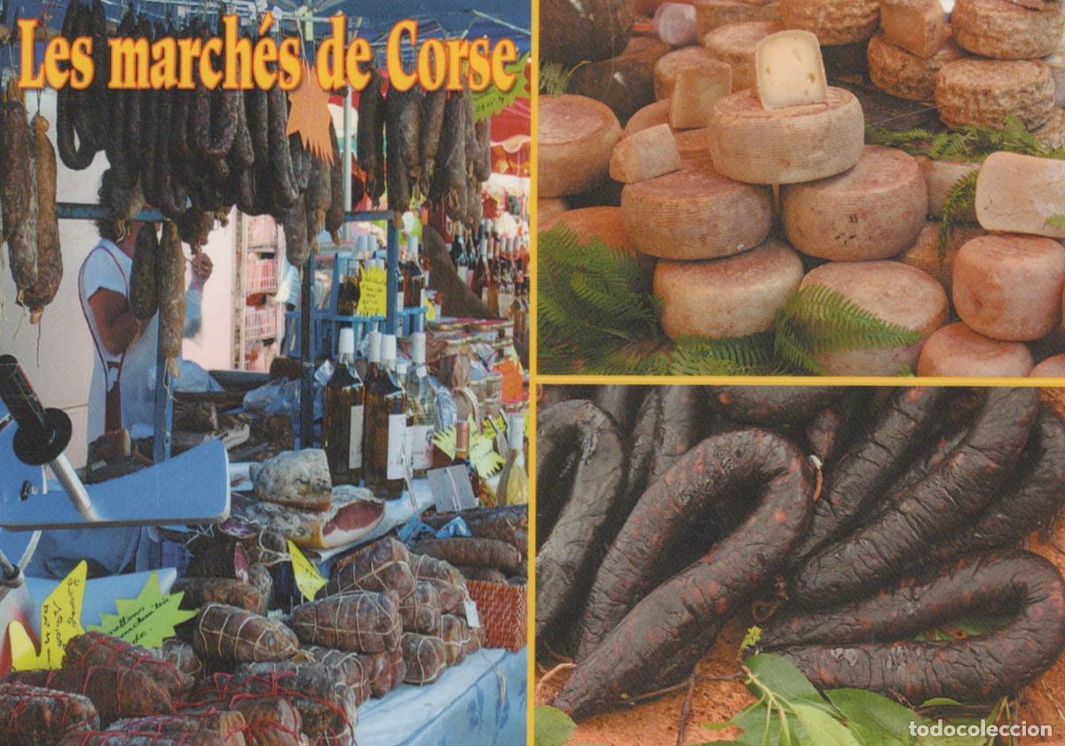 Cartoline: France Corte Corsican Market With Sausages Cheese And Local Delicacies *YBB522