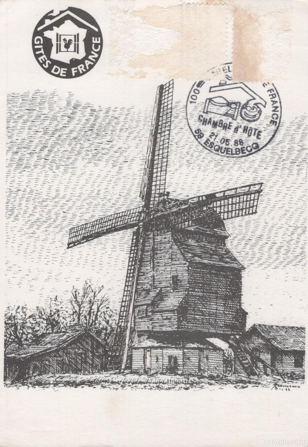 Cartoline: France Esquelbecq Windmill Rural Landscape Gites De *YBB677
