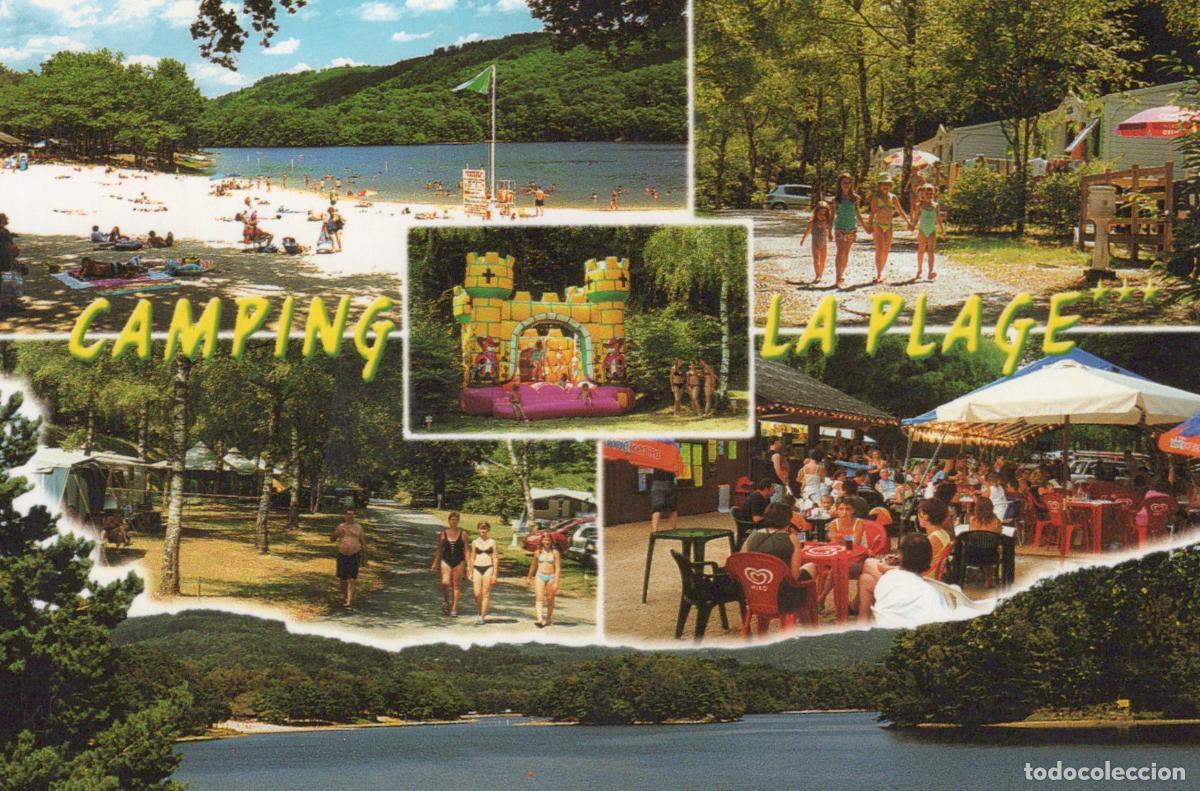 Cartoline: France Treignac Campsite The Beach On V&eacute;z&egrave;re Lake Barriousses *YBB527