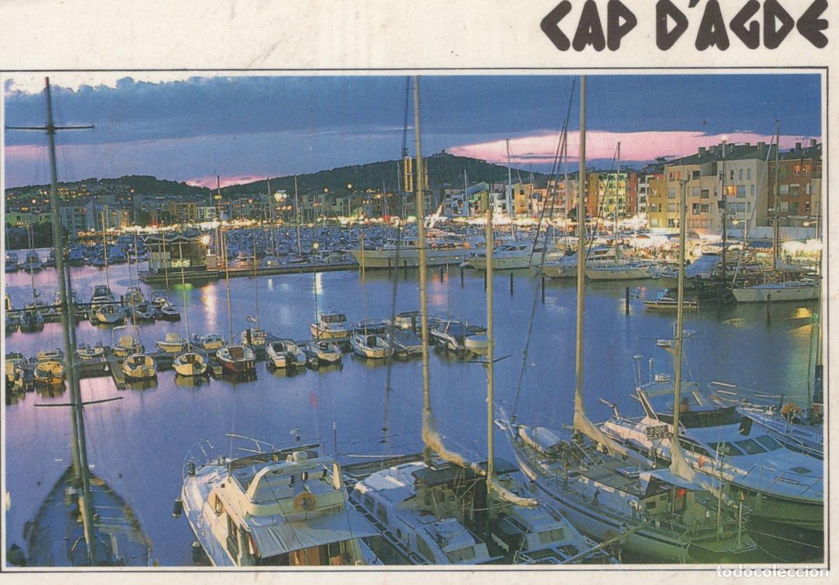 Cartoline: France Agde Cap D Marina At Dusk With Boats And Waterfront Buildings *YBB533