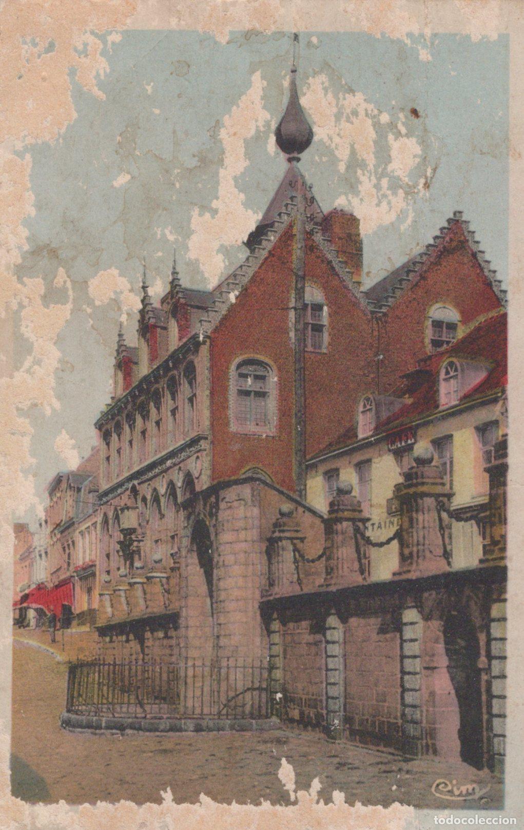 Postkarten: France Cassel Mont Nord Old Town Hall And Fountain Museum Unposted *YBB685
