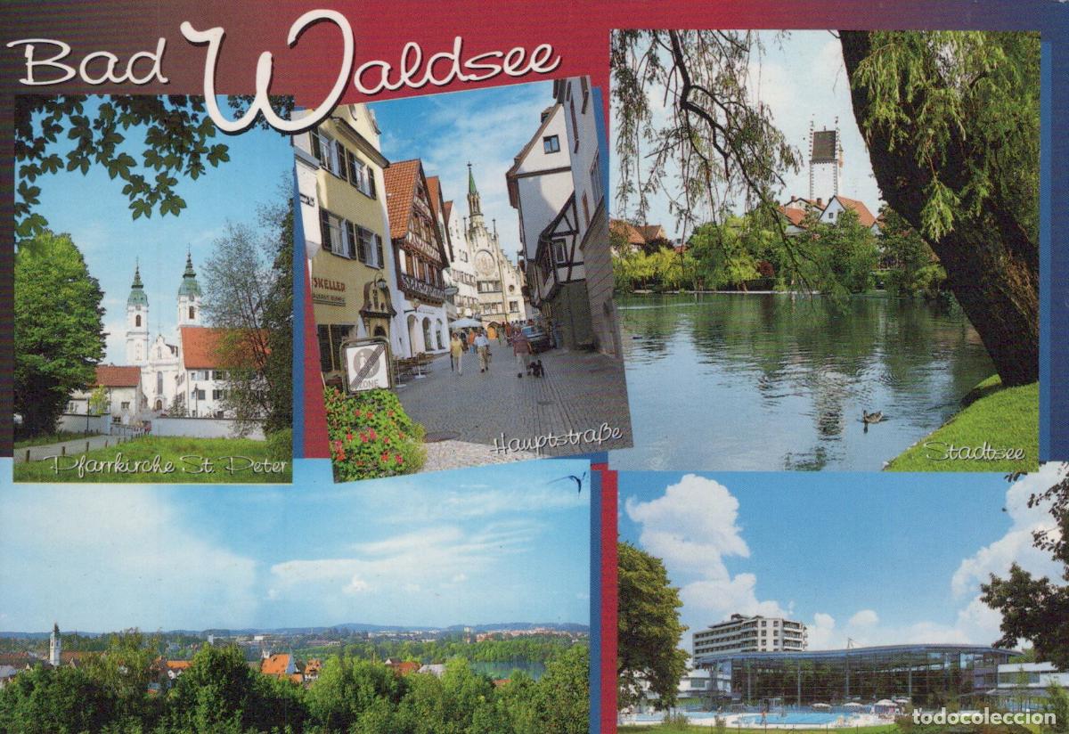 Postkarten: Germany Bad Waldsee Multi View With Hauptstrasse Stadtsee And Parish *YBB710