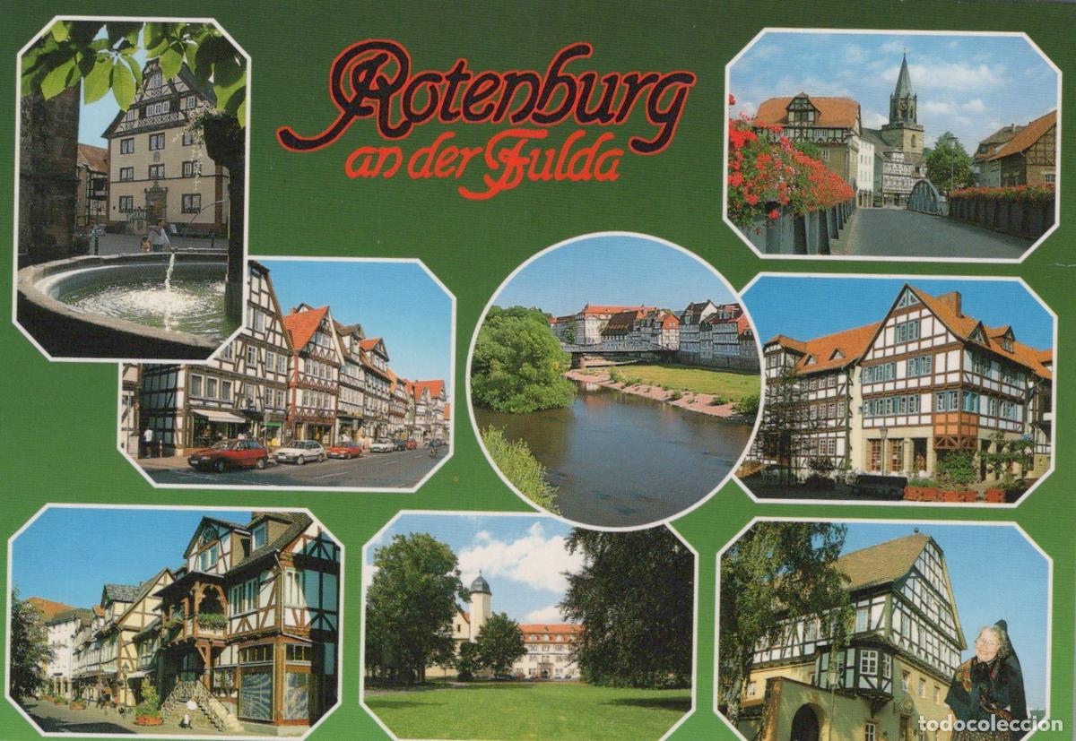 Postkarten: Germany Fulda Rotenburg On The Historic Half Timbered Buildings River *YBB717