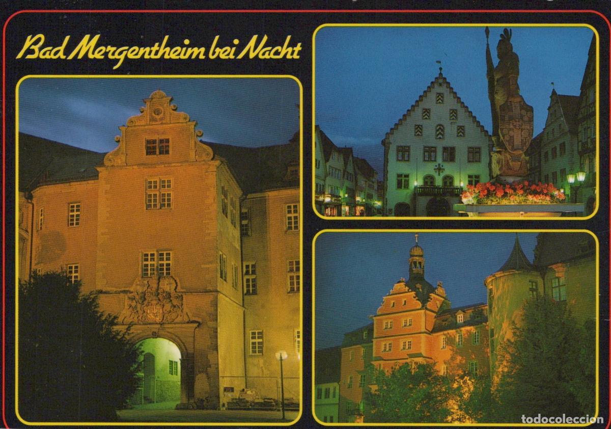 Postkarten: Germany Bad Mergentheim At Night Architecture Castle Square *YBB727