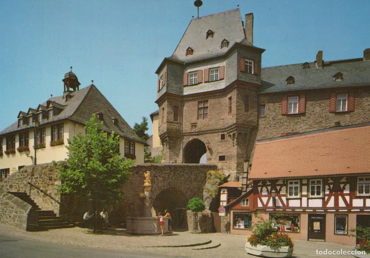 Postkarten: Germany Idstein Taunus Castle And Lion Fountain Historic German Unposted *YBB701