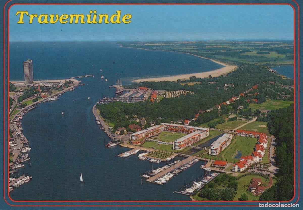 Postkarten: Germany Ahrensburg Travem&uuml;nde Aerial View Of Harbor Beach And Buildings *YBB732