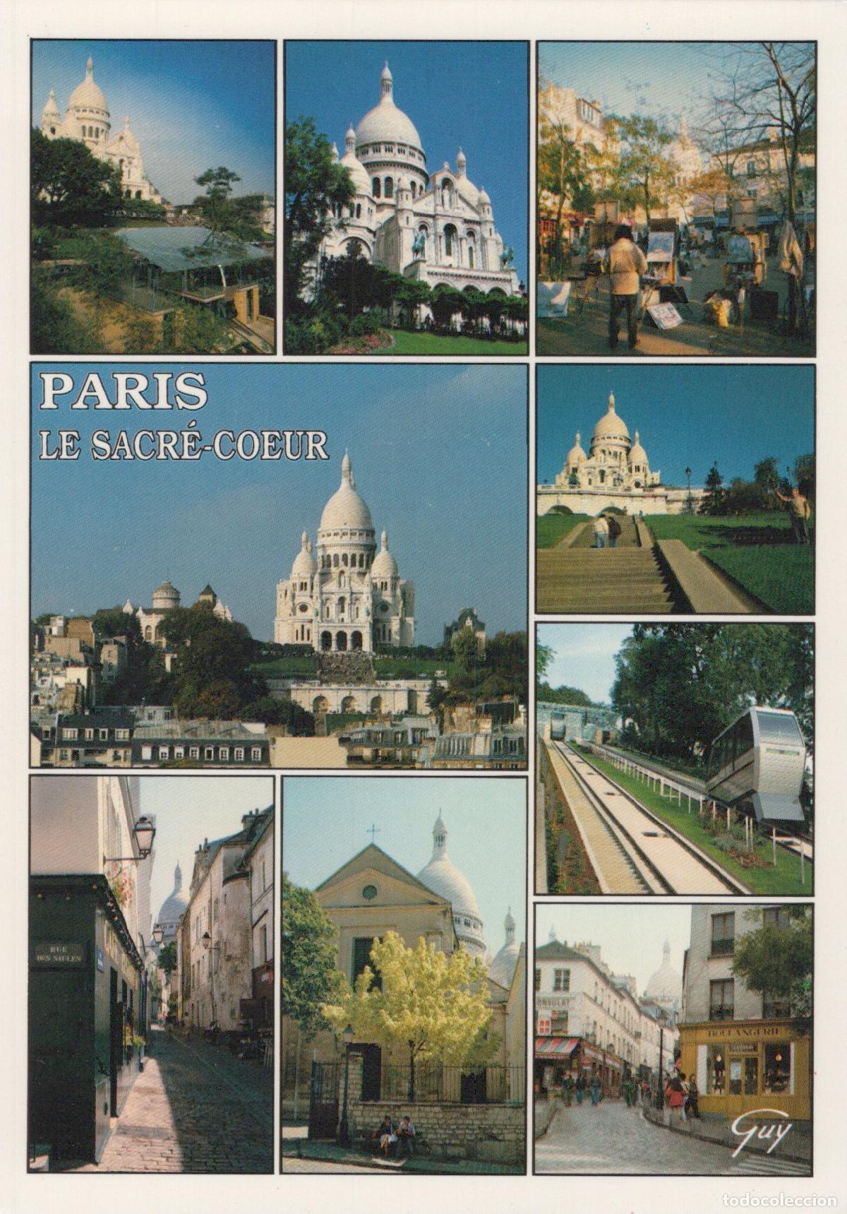 Postkarten: France Sacred? Heart Paris Montmartre Funicular Street Scenes *YBB588
