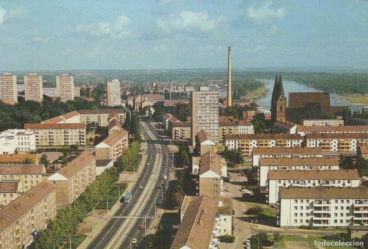 Postales: Germany Frankfurt Or Karl Marx Street Cityscape With River Unposted *YBB747