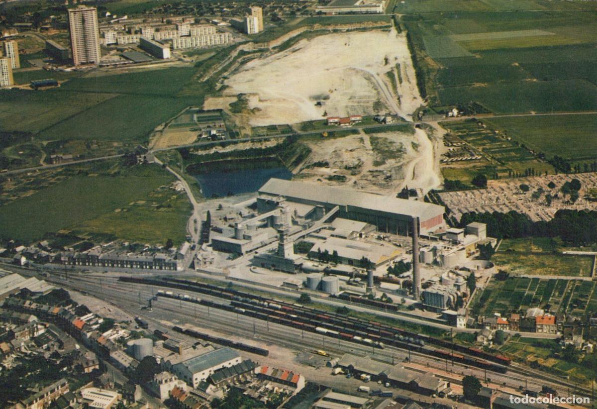 Postkarten: France Haubourdin Aerial View Of Cements Du Nord Factory Railway *YBB564