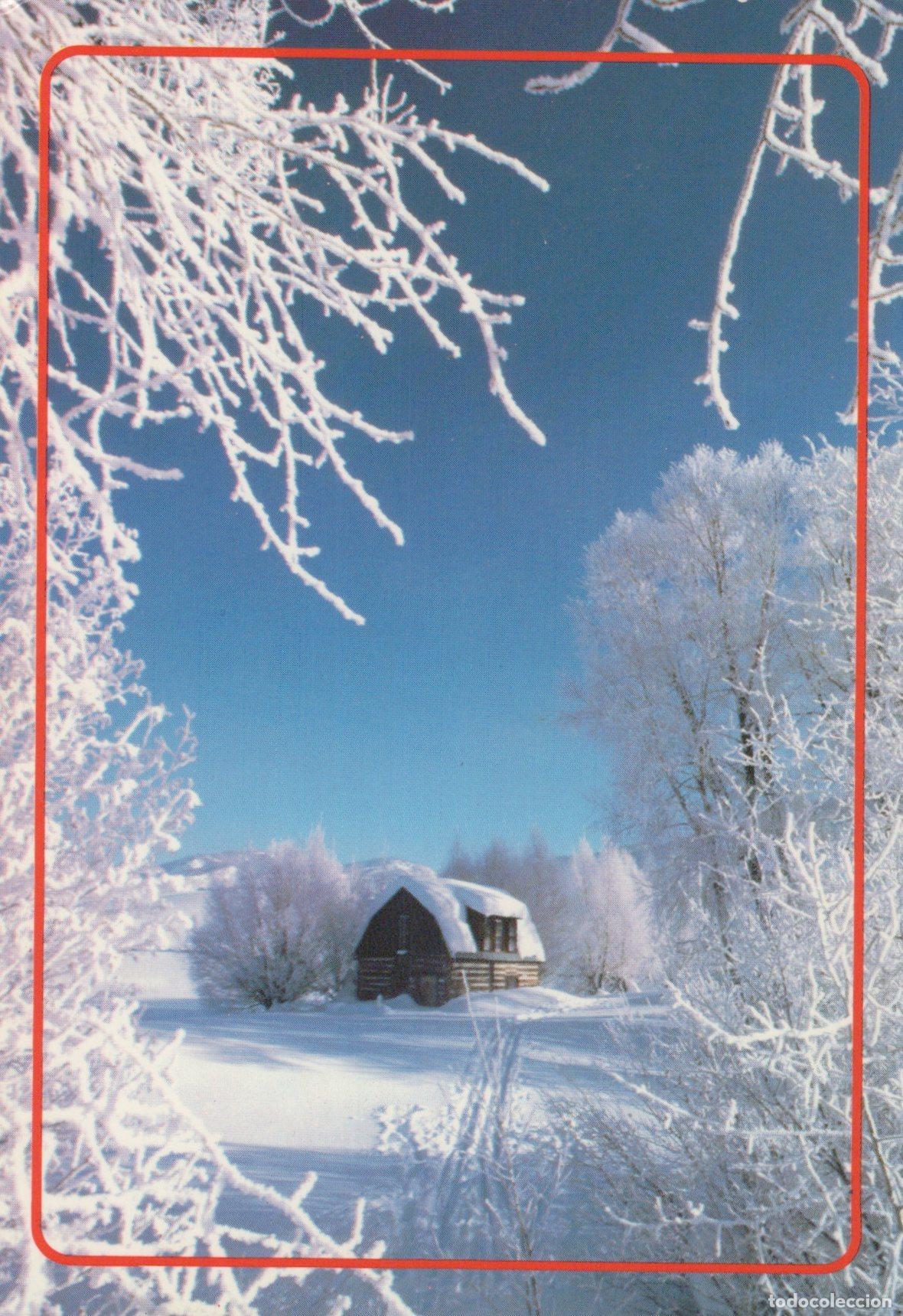 Postkarten: France Bron Winter Wonderland Cabin In Snowy Landscape French Alps *YBB603