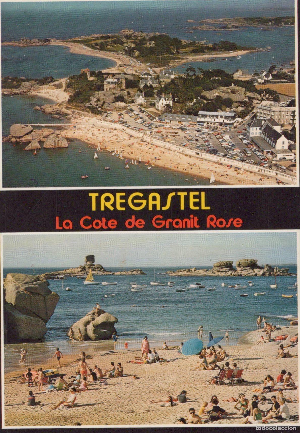 Postkarten: France Tr&eacute;gastel Tregastel La Cote De Granit Rose Beach Landscape *YBB574