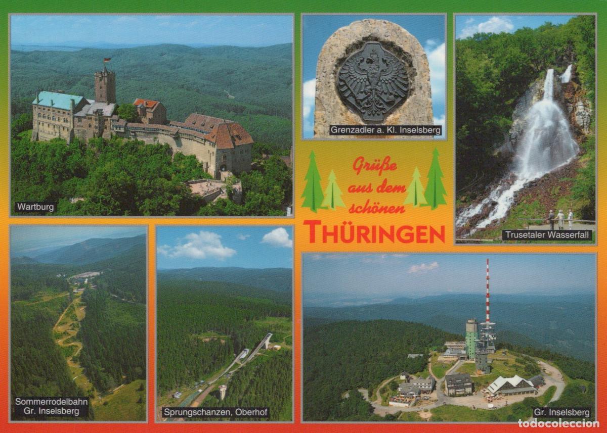 Postkarten: Germany Eisenach Multi View Wartburg Castle Trusetaler Unposted *YBB741