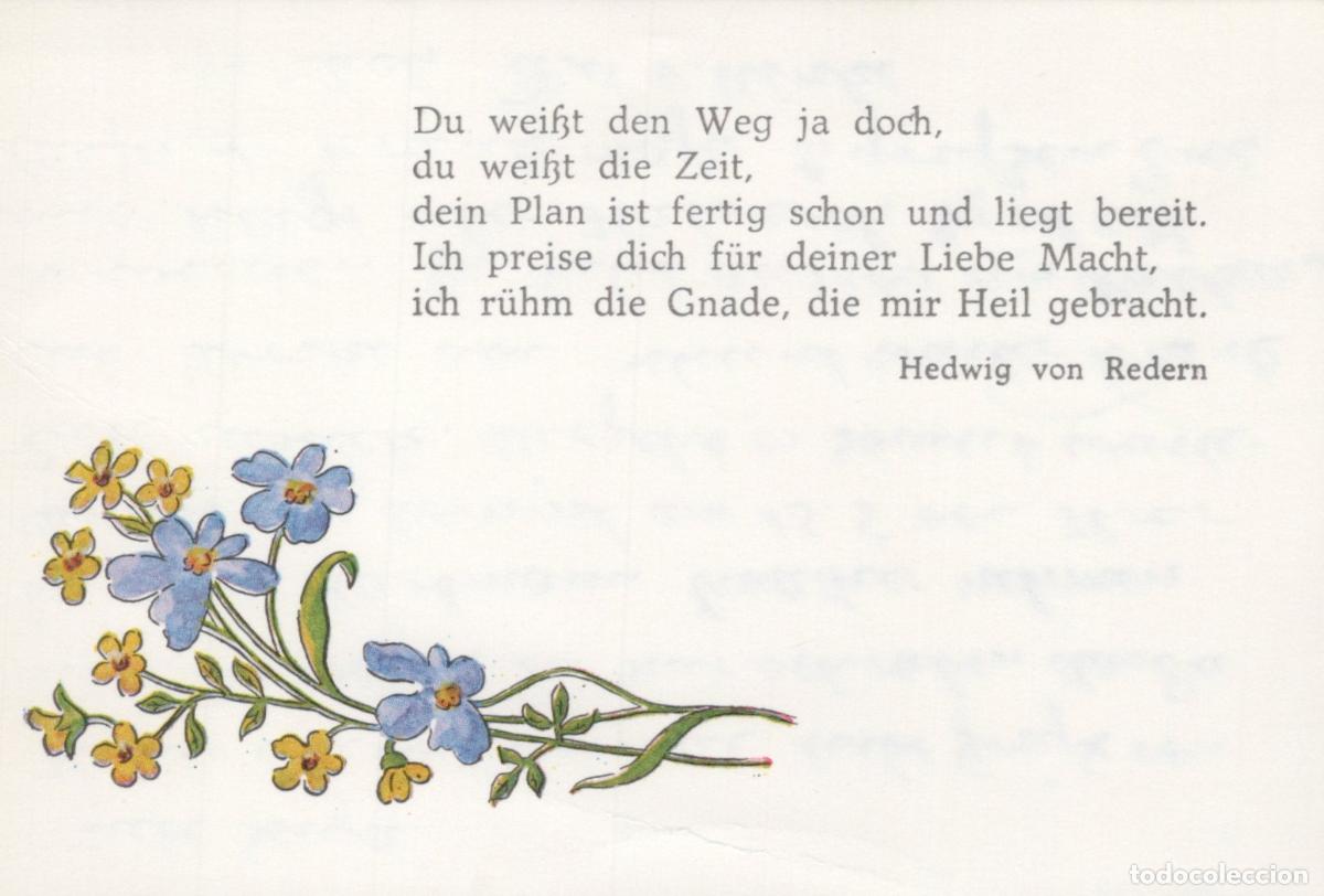 Postkarten: Germany Hedwig Von Redern Poem With Blue And Yellow Flowers *YBB775