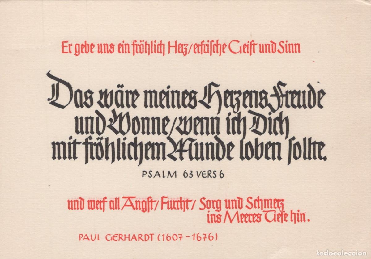 Postkarten: Germany Kassel Religious German Calligraphy Psalm 63 Verses 6 Paul *YBB785