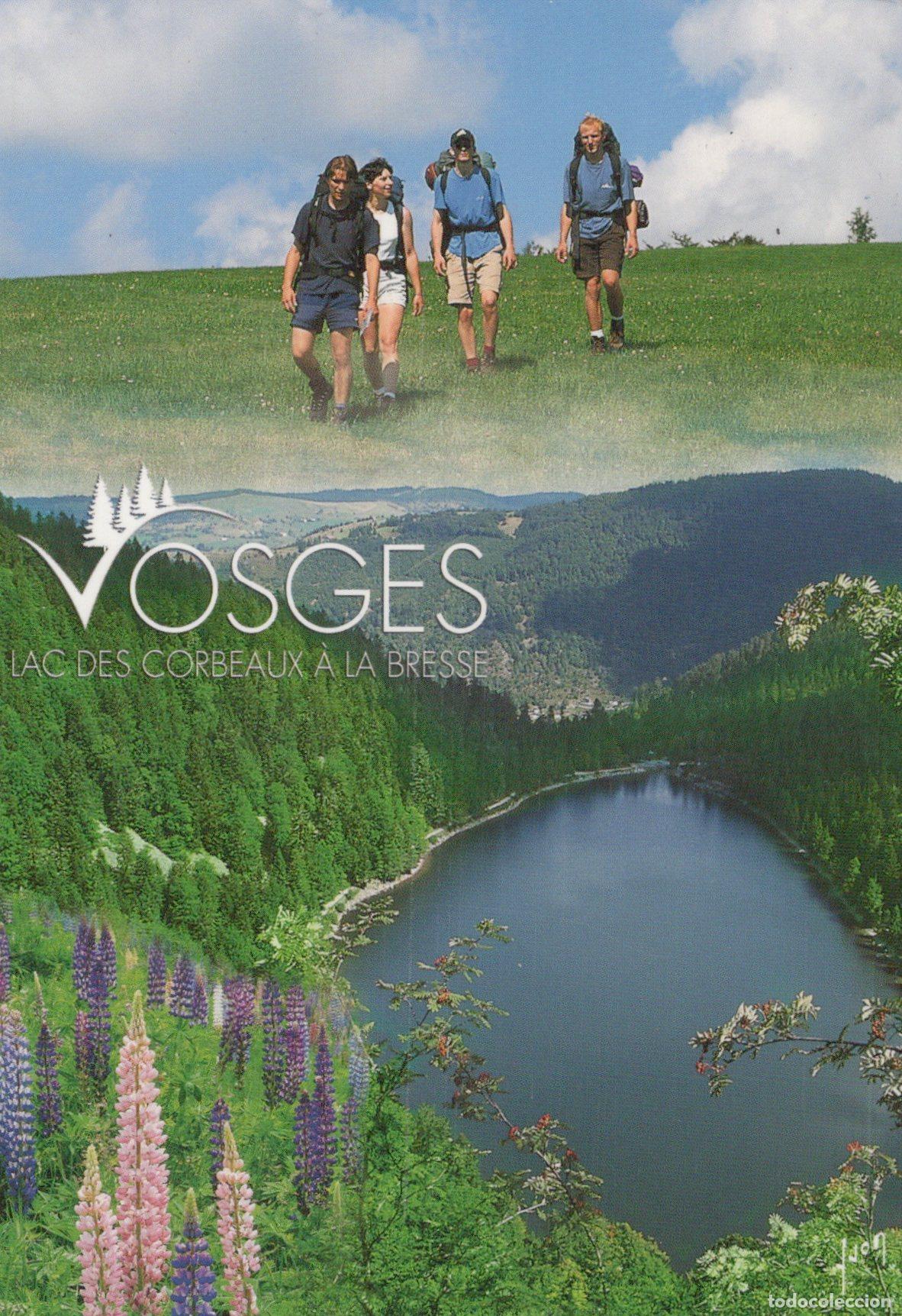Postkarten: France Anould Vosges Lac Des Corbeaux La Bresse Hikers Lake Landscape *YBB594