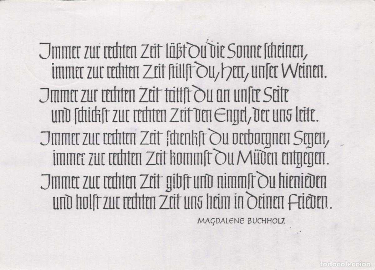 Postkarten: Germany Altenberg German Religious Poem By Magdalene Buchholz *YBB776