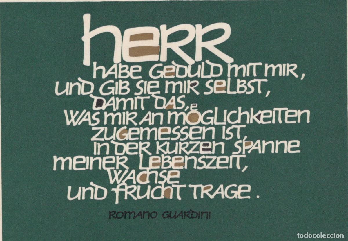 Postkarten: Germany Dresden Romano Guardini Quote Religious Calligraphy *YBB800