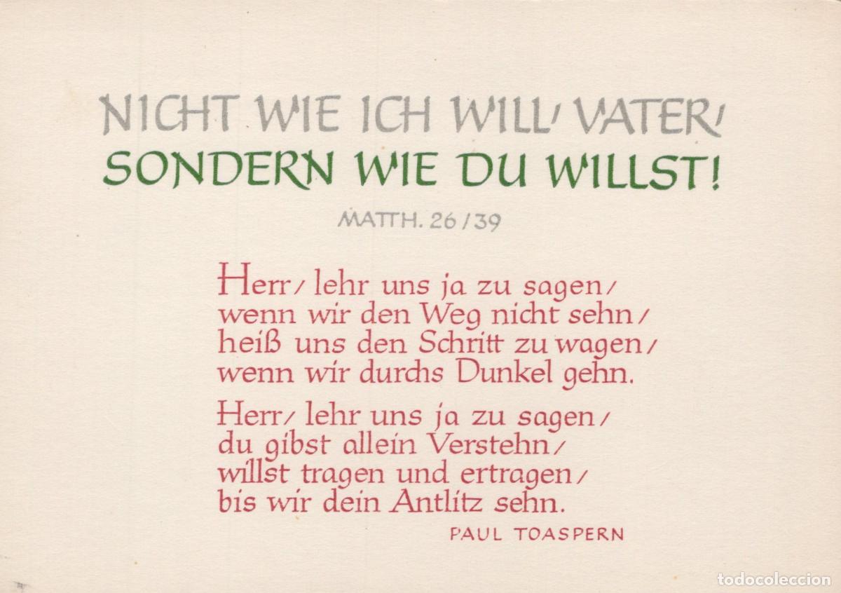 Postkarten: Germany Plauen Religious German Not Like I Want Father But Like You *YBB781