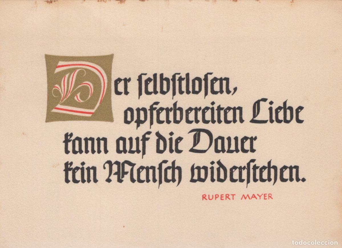 Postales: Germany Muenchen German Quote By Rupert Mayer No One Can Resist Selfless *YBB810