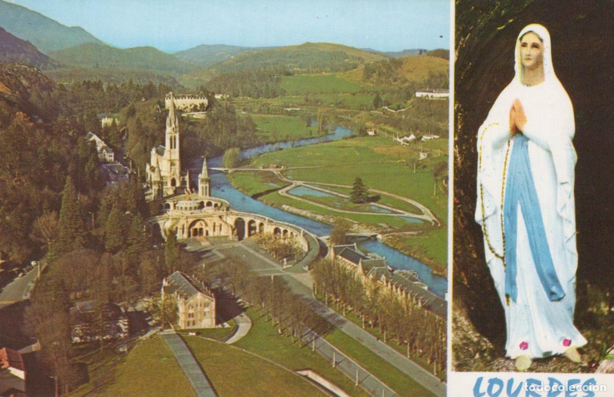 Postales: France Lourdes General View Of The Sanctuary And Virgin Mary Statue *YBB643