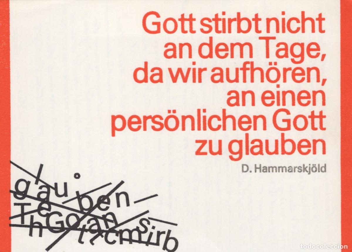 Postales: Germany Dresden Religious Quote By D Hammarskj&ouml;ld German Language *YBB806