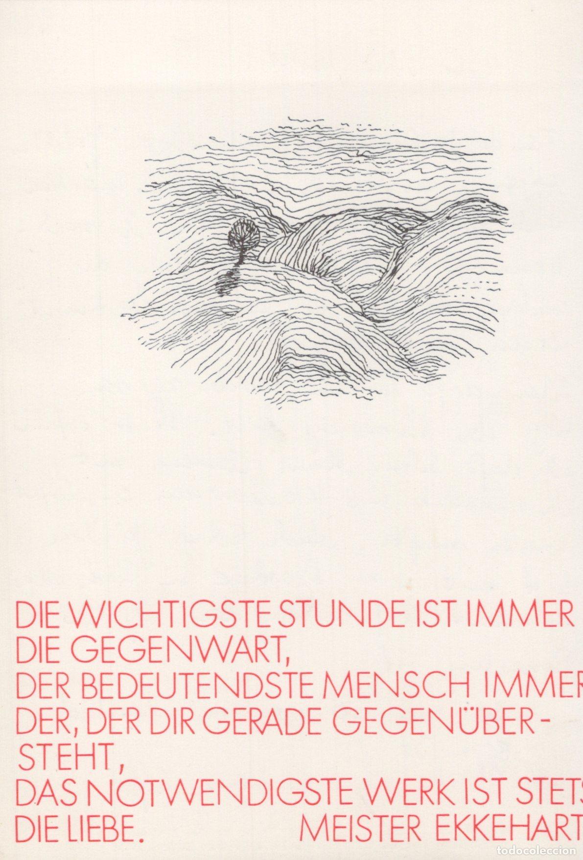 Postales: Germany Leipzig Master Eckehart Quote Abstract Landscape Drawing German *YBB841