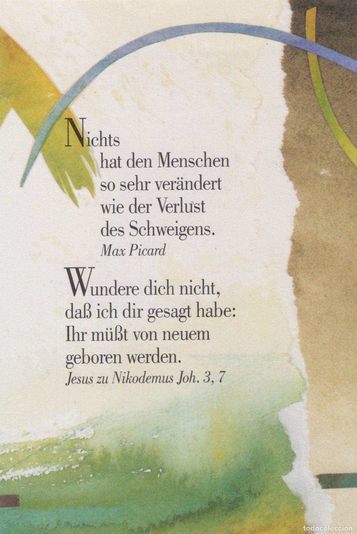 Postales: Germany Aalen Religious With Quotes From Max Picard And Jesus To *YBB851