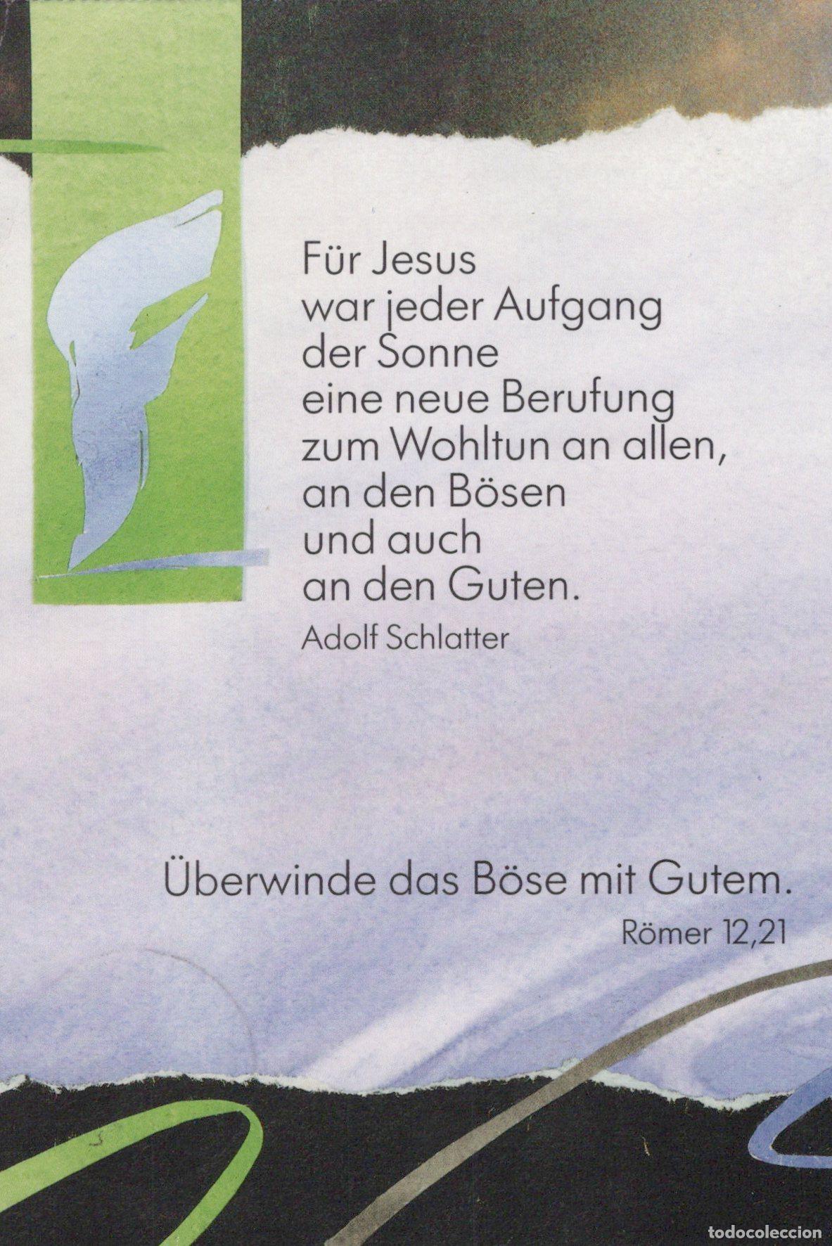 Postales: Germany Alsfeld Abstract Religious Quote With Green And Blue Accents *YBB871