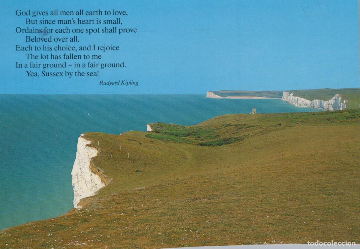 Postkarten: United Kingdom Sussex Coastline White Cliffs Sea Rudyard Unposted *YBB694