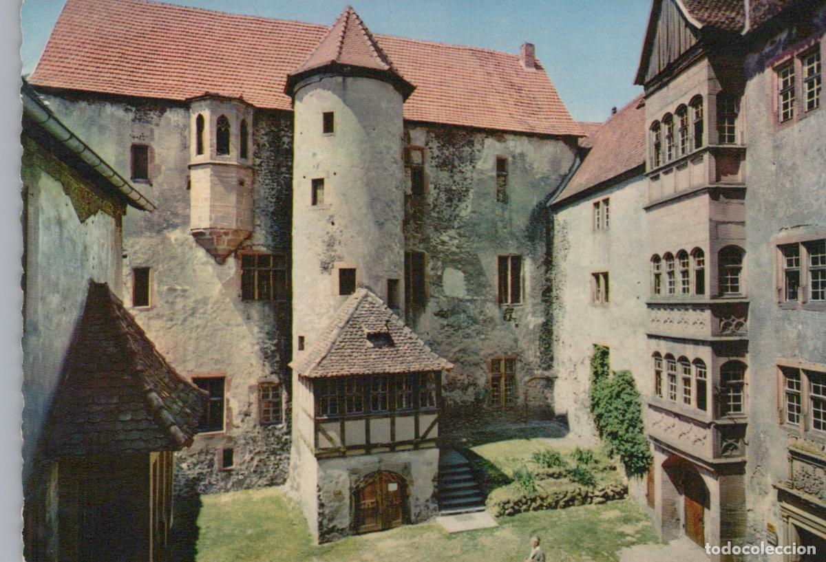 Postkarten: Germany Ronneburg Castle Courtyard Upper Hesse Historic Unposted *YBB699