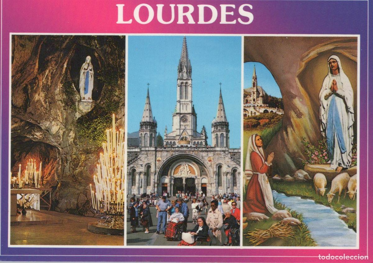 Postcards: France Lourdes Grotto Basilica And Apparition Scene *YBB921